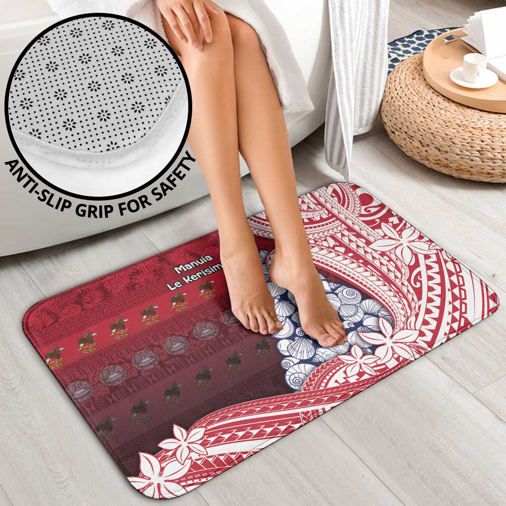 American Samoa Christmas Bathroom Set Seashell Xmas Tree Tribal Waves DT05 - Polynesian Pride