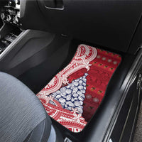 American Samoa Christmas Car Mats Seashell Xmas Tree Tribal Waves DT05 - Polynesian Pride