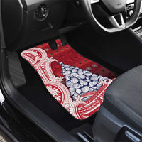 American Samoa Christmas Car Mats Seashell Xmas Tree Tribal Waves DT05 - Polynesian Pride