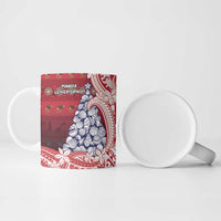 American Samoa Christmas Ceramic Mug Seashell Xmas Tree Tribal Waves DT05 - Polynesian Pride