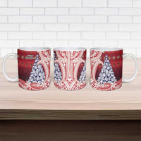 American Samoa Christmas Ceramic Mug Seashell Xmas Tree Tribal Waves DT05 - Polynesian Pride