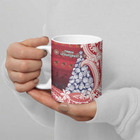 American Samoa Christmas Ceramic Mug Seashell Xmas Tree Tribal Waves DT05 - Polynesian Pride