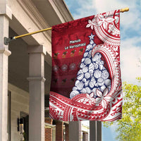 American Samoa Christmas Garden Flag Seashell Xmas Tree Tribal Waves DT05 House Flag Red - Polynesian Pride