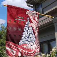 American Samoa Christmas Garden Flag Seashell Xmas Tree Tribal Waves DT05 - Polynesian Pride