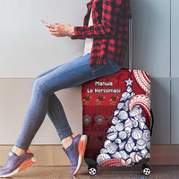 American Samoa Christmas Luggage Cover Seashell Xmas Tree Tribal Waves DT05 - Polynesian Pride