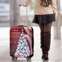 American Samoa Christmas Luggage Cover Seashell Xmas Tree Tribal Waves DT05 - Polynesian Pride