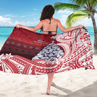 American Samoa Christmas Sarong Seashell Xmas Tree Tribal Waves DT05 - Polynesian Pride