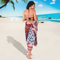 American Samoa Christmas Sarong Seashell Xmas Tree Tribal Waves DT05 - Polynesian Pride