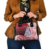 American Samoa Christmas Shoulder Handbag Seashell Xmas Tree Tribal Waves DT05 - Polynesian Pride