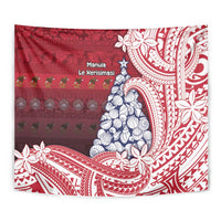 American Samoa Christmas Tapestry Seashell Xmas Tree Tribal Waves DT05 - Polynesian Pride