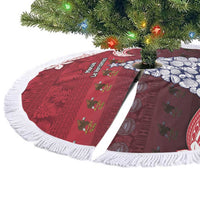 American Samoa Christmas Tree Skirt Seashell Xmas Tree And Waves Patterns DT05 - Polynesian Pride