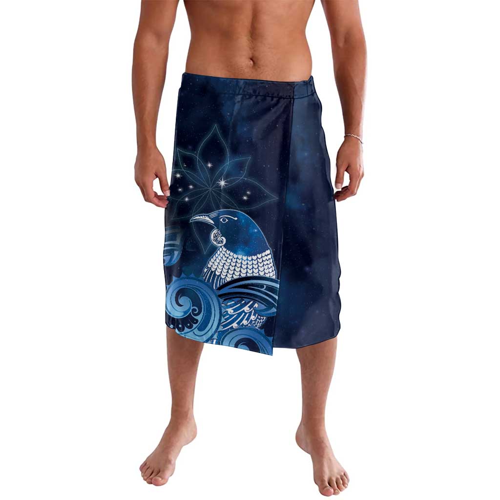 New Zealand Matariki Lavalava Maori Tui Bird Blue Galaxy DT05 Blue - Polynesian Pride