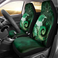 New Zealand Matariki Car Seat Cover Maori Tui Bird Green Galaxy DT05 - Polynesian Pride