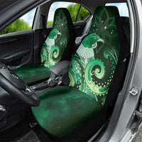 New Zealand Matariki Car Seat Cover Maori Tui Bird Green Galaxy DT05 - Polynesian Pride