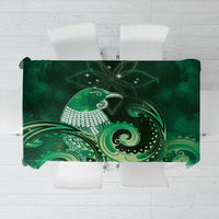New Zealand Matariki Tablecloth Maori Tui Bird Green Galaxy DT05 Green - Polynesian Pride