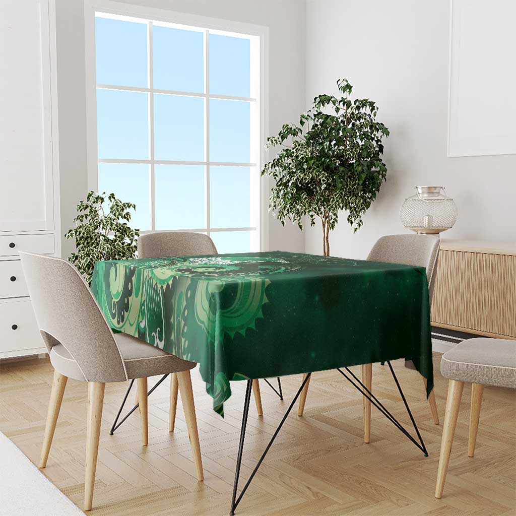 New Zealand Matariki Tablecloth Maori Tui Bird Green Galaxy DT05 - Polynesian Pride