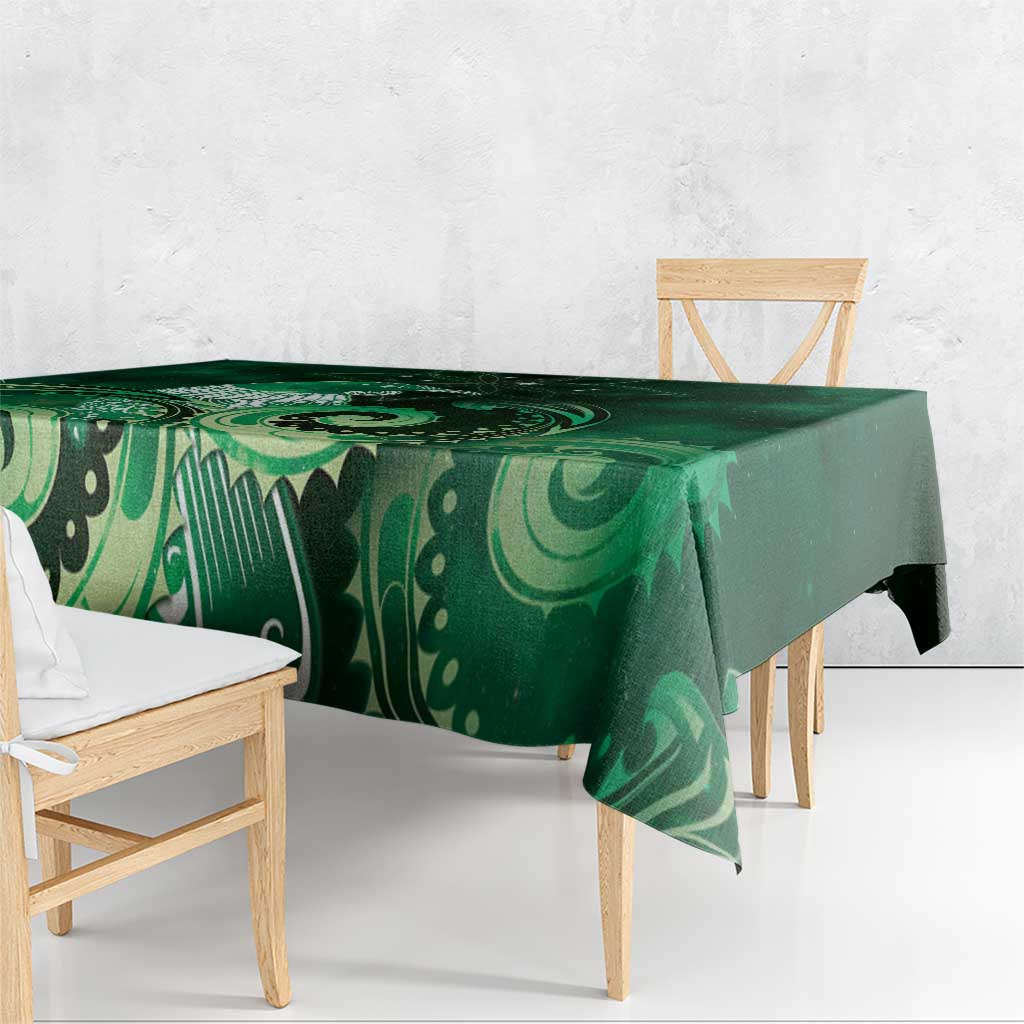 New Zealand Matariki Tablecloth Maori Tui Bird Green Galaxy DT05 - Polynesian Pride
