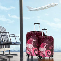 New Zealand Matariki Luggage Cover Maori Tui Bird Magenta Galaxy DT05 - Polynesian Pride