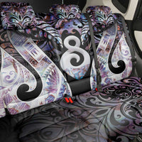 New Zealand Aotearoa Back Car Seat Cover Pikorua Single Twist Pink Paua Shell DT05 - Polynesian Pride