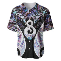 New Zealand Aotearoa Baseball Jersey Pikorua Single Twist Pink Paua Shell DT05 Pink - Polynesian Pride