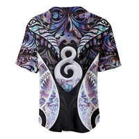 New Zealand Aotearoa Baseball Jersey Pikorua Single Twist Pink Paua Shell DT05 - Polynesian Pride