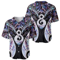 New Zealand Aotearoa Baseball Jersey Pikorua Single Twist Pink Paua Shell DT05 - Polynesian Pride