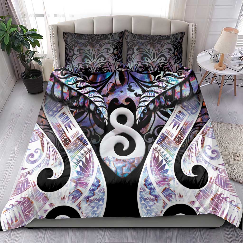 New Zealand Aotearoa Bedding Set Pikorua Single Twist Pink Paua Shell DT05 - Polynesian Pride
