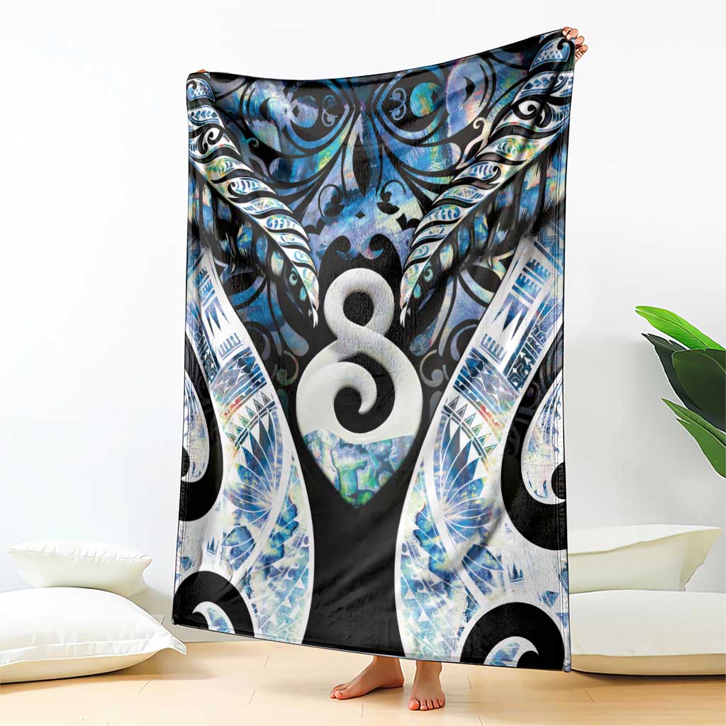 New Zealand Aotearoa Blanket Pikorua Single Twist Green Paua Shell DT05 - Polynesian Pride