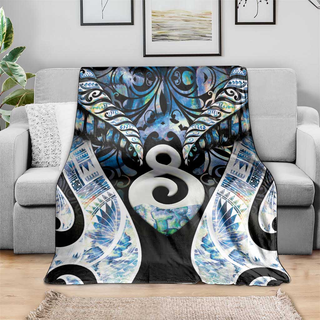 New Zealand Aotearoa Blanket Pikorua Single Twist Green Paua Shell DT05 - Polynesian Pride
