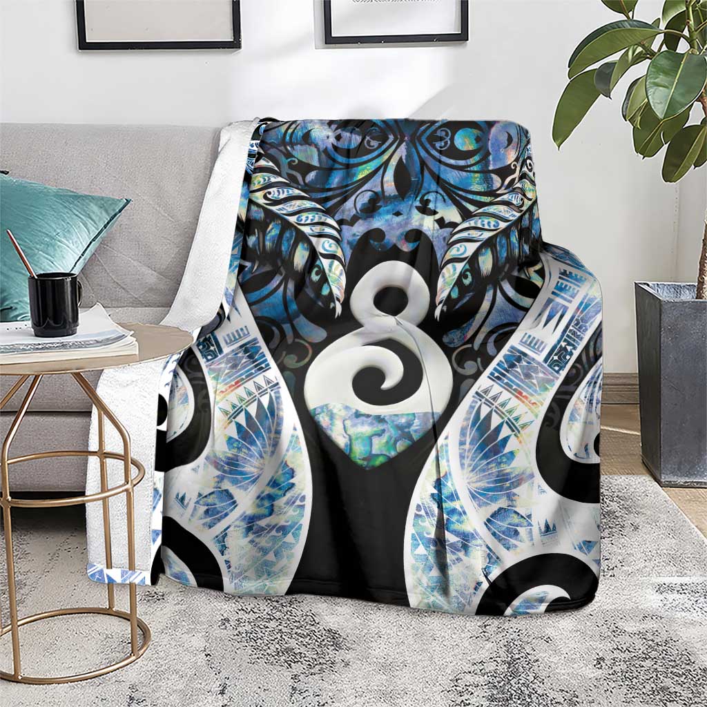 New Zealand Aotearoa Blanket Pikorua Single Twist Green Paua Shell DT05 - Polynesian Pride