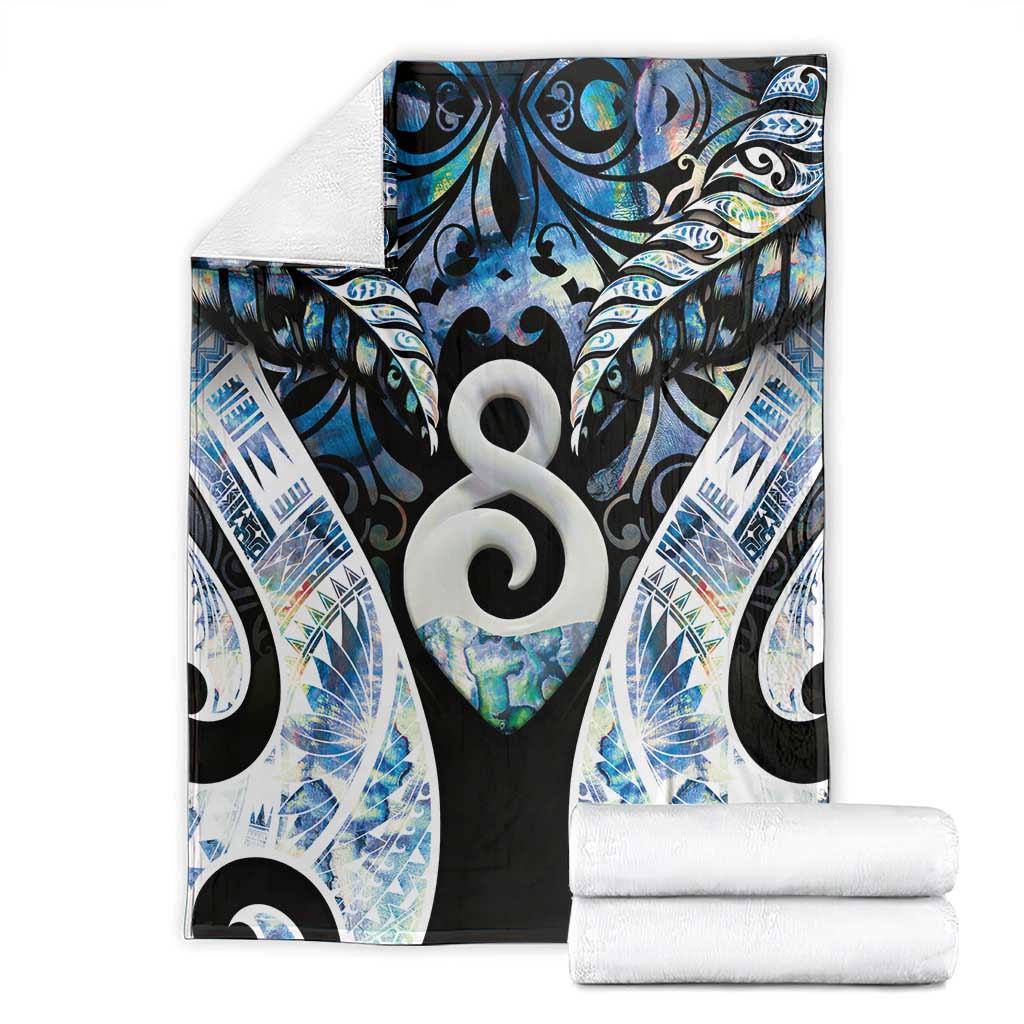 New Zealand Aotearoa Blanket Pikorua Single Twist Green Paua Shell DT05 - Polynesian Pride