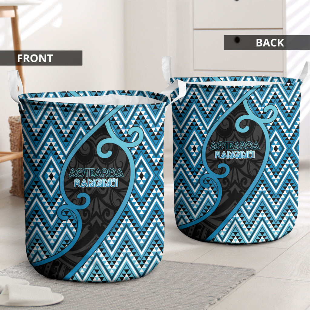 Aotearoa Atua Ranginui Laundry Basket Maori Sky Father Koru Patterns DT05 - Polynesian Pride