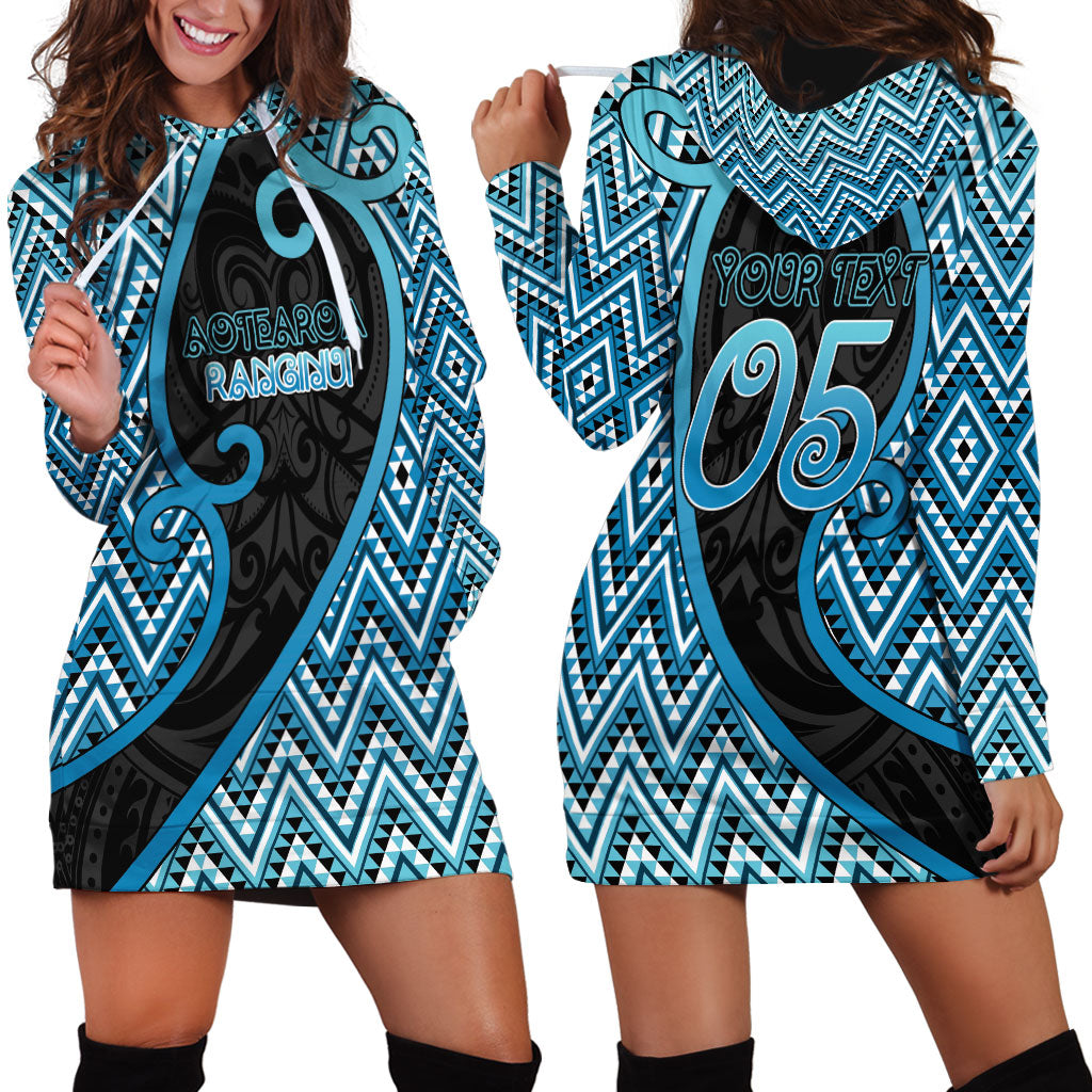 Custom Aotearoa Atua Ranginui Hoodie Dress Maori Sky Father Koru Patterns DT05 - Polynesian Pride