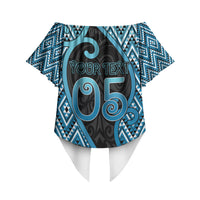 Custom Aotearoa Atua Ranginui Off Shoulder Wrap Waist Top Maori Sky Father Koru Patterns DT05 - Polynesian Pride
