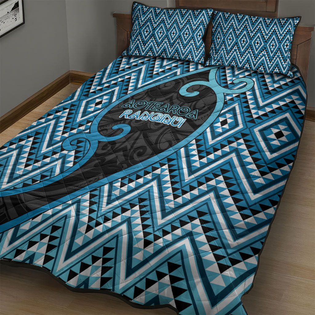 Aotearoa Atua Ranginui Quilt Bed Set Maori Sky Father Koru Patterns DT05 - Polynesian Pride