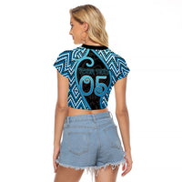 Custom Aotearoa Atua Ranginui Raglan Cropped T Shirt Maori Sky Father Koru Patterns DT05 - Polynesian Pride