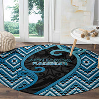 Aotearoa Atua Ranginui Round Carpet Maori Sky Father Koru Patterns DT05 - Polynesian Pride