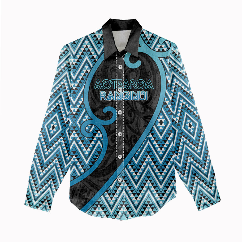 Custom Aotearoa Atua Ranginui Women Casual Shirt Maori Sky Father Koru Patterns DT05 - Polynesian Pride