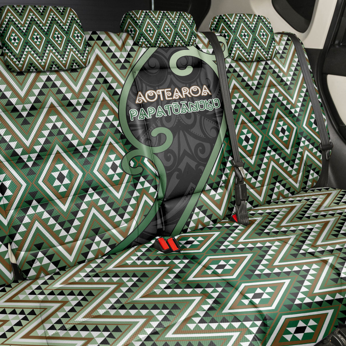 Aotearoa Atua Papatuanuku Back Car Seat Cover Earth Mother Father Koru Patterns DT05 - Polynesian Pride