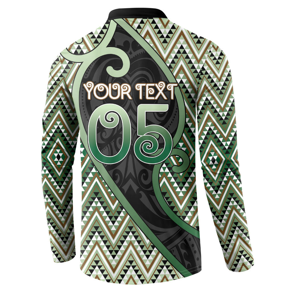 Custom Aotearoa Atua Papatuanuku Button Sweatshirt Earth Mother Father Koru Patterns DT05 - Polynesian Pride