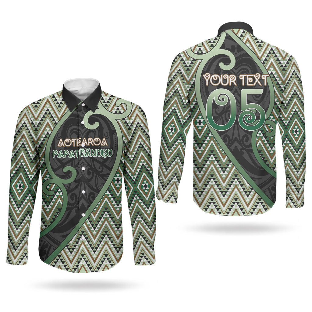 Custom Aotearoa Atua Papatuanuku Couples Matching Summer Maxi Dress and Long Sleeve Button Shirt Earth Mother Father Koru Patterns DT05 - Polynesian Pride