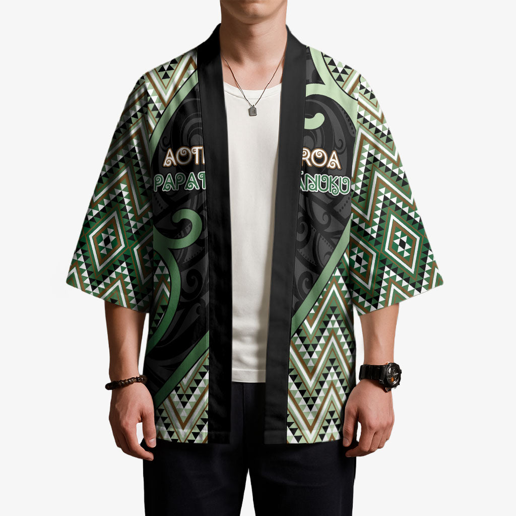Custom Aotearoa Atua Papatuanuku Kimono Earth Mother Father Koru Patterns DT05 - Polynesian Pride