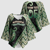 Custom Aotearoa Atua Papatuanuku Kimono Sleeve Blouse Earth Mother Father Koru Patterns DT05 - Polynesian Pride