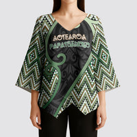Custom Aotearoa Atua Papatuanuku Kimono Sleeve Blouse Earth Mother Father Koru Patterns DT05 - Polynesian Pride