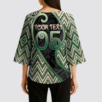 Custom Aotearoa Atua Papatuanuku Kimono Sleeve Blouse Earth Mother Father Koru Patterns DT05 - Polynesian Pride