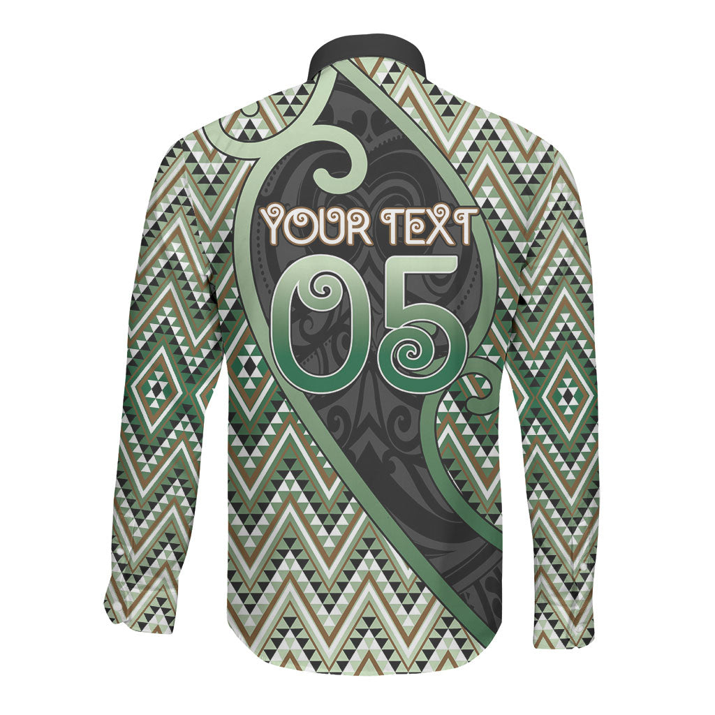 Custom Aotearoa Atua Papatuanuku Long Sleeve Button Shirt Earth Mother Father Koru Patterns DT05 - Polynesian Pride
