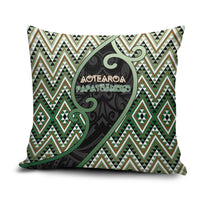 Aotearoa Atua Papatuanuku Pillow Cover Earth Mother Father Koru Patterns DT05 Green - Polynesian Pride