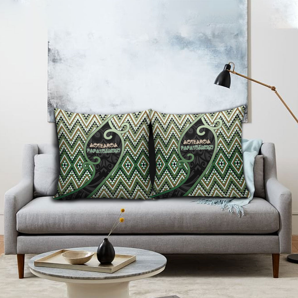 Aotearoa Atua Papatuanuku Pillow Cover Earth Mother Father Koru Patterns DT05 - Polynesian Pride