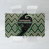 Aotearoa Atua Papatuanuku Tablecloth Earth Mother Father Koru Patterns DT05 Green - Polynesian Pride