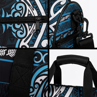 Ngati Kahungunu Aotearoa Meri Kirihimete Duffle Bag Maori Kiwi Bird Silver Fern Koru Pattern DT05 - Polynesian Pride